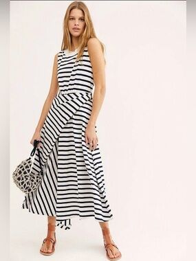 Free People Beach Capri Midi Dress Striped